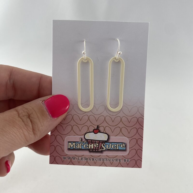 le marché sucré Le marché sucré (s): oorbellen - zilver en ecru