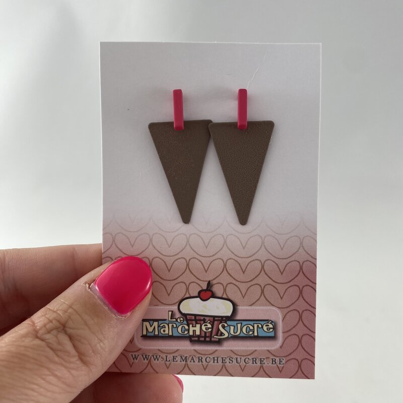 le marché sucré Le marché sucré (s): oorbellen - taupe en roze