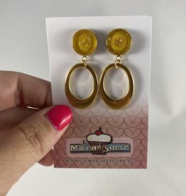 le marché sucré Le marché sucré (s): oorbellen  - oker en goud