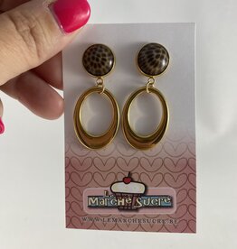 le marché sucré Le marché sucré (s): oorbellen  - printje en goud