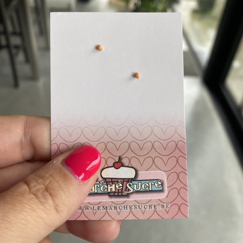 le marché sucré Le marché sucré (s): oorbellen - stipjes zacht oranje