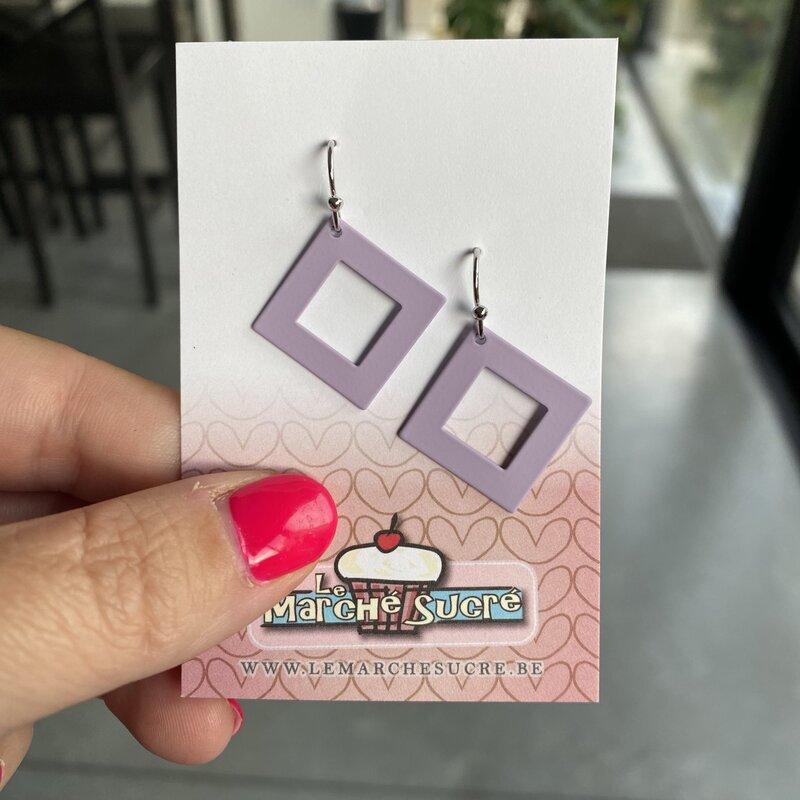 le marché sucré Le marché sucré (s):  oorbellen - zilver en lila