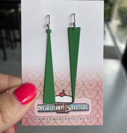 le marché sucré Le marché sucré (s):  oorbellen - assymetrisch groen