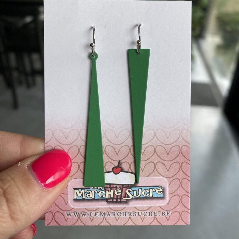 le marché sucré Le marché sucré (s):  oorbellen - assymetrisch groen