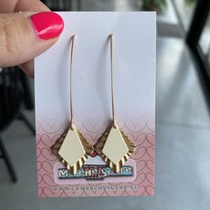 le marché sucré Le marché sucré (s):  oorbellen - goud en ecru