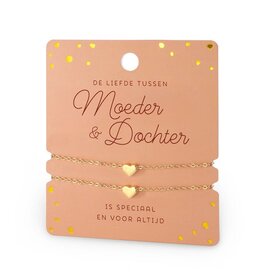 miko Miko: Hart armband - dubbel - Moeder & Dochter