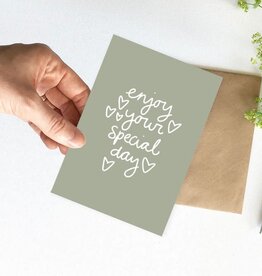 NynkeOntwerpt Nynke Ontwerpt: Kaart a6 | Enjoy your special day