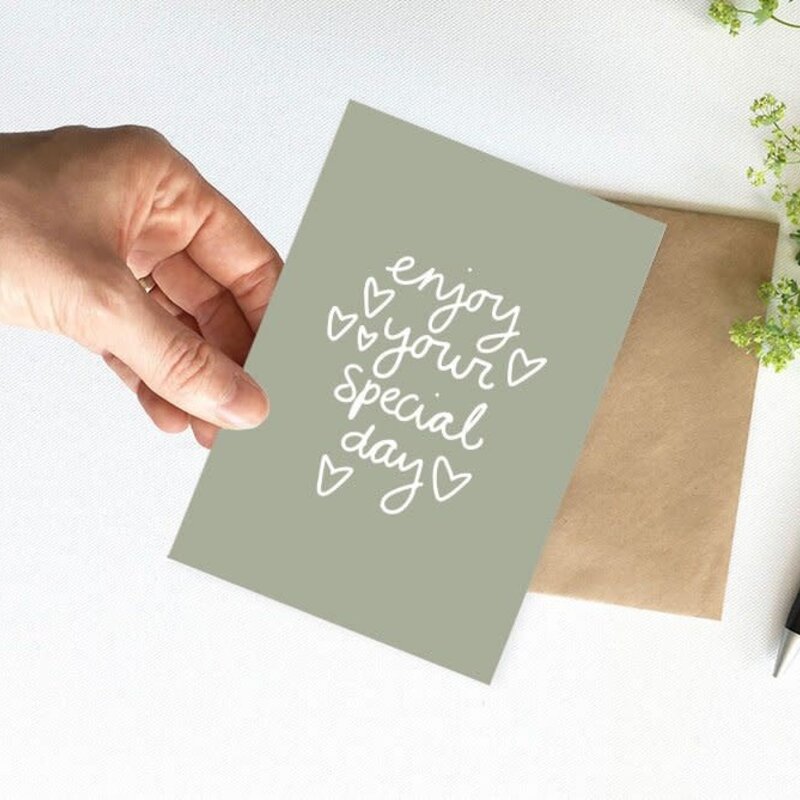 NynkeOntwerpt Nynke Ontwerpt: Kaart a6 | Enjoy your special day