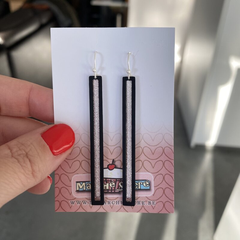 le marché sucré Le marché sucré (d):  oorbellen - zwart en zilver
