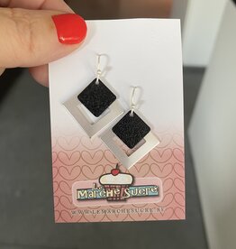 le marché sucré Le marché sucré (d): oorbellen - zwart en zilver