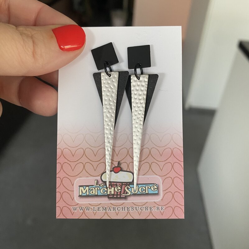 le marché sucré Le marché sucré (d): oorbellen  - zwart en zilver