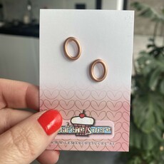 le marché sucré Le marché sucré: oorbellen stekers ovaal - rosé goud