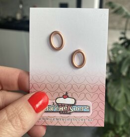 le marché sucré Le marché sucré: oorbellen stekers ovaal - rosé goud