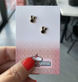 le marché sucré Le Marché Sucré (d): oorbellen konijn  zwart