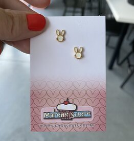 le marché sucré Le Marché Sucré (d): oorbellen konijn  wit
