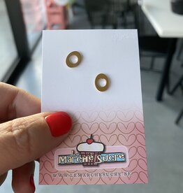 le marché sucré Le Marché Sucré (d): oorbellen goud ovaal open