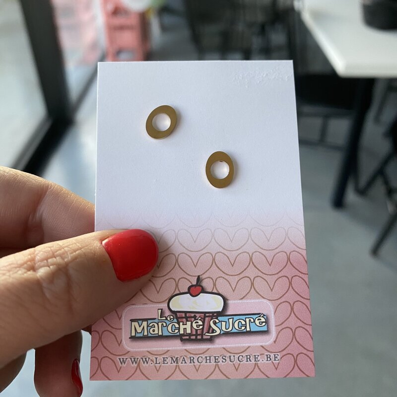 le marché sucré Le Marché Sucré (d): oorbellen goud ovaal open