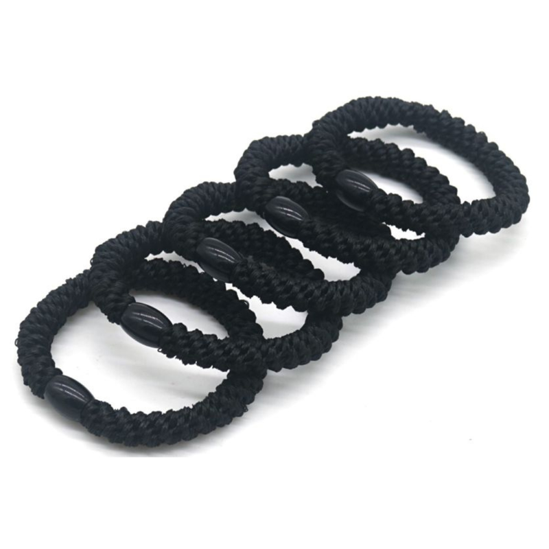 MH: haarelastiek/armbandje zwart  (per stuk)