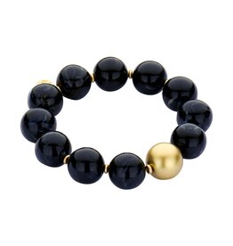Biba Biba: armband drops of color - zwart