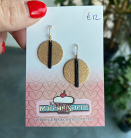 le marché sucré Le marché sucré : oorbellen - goud en zwart