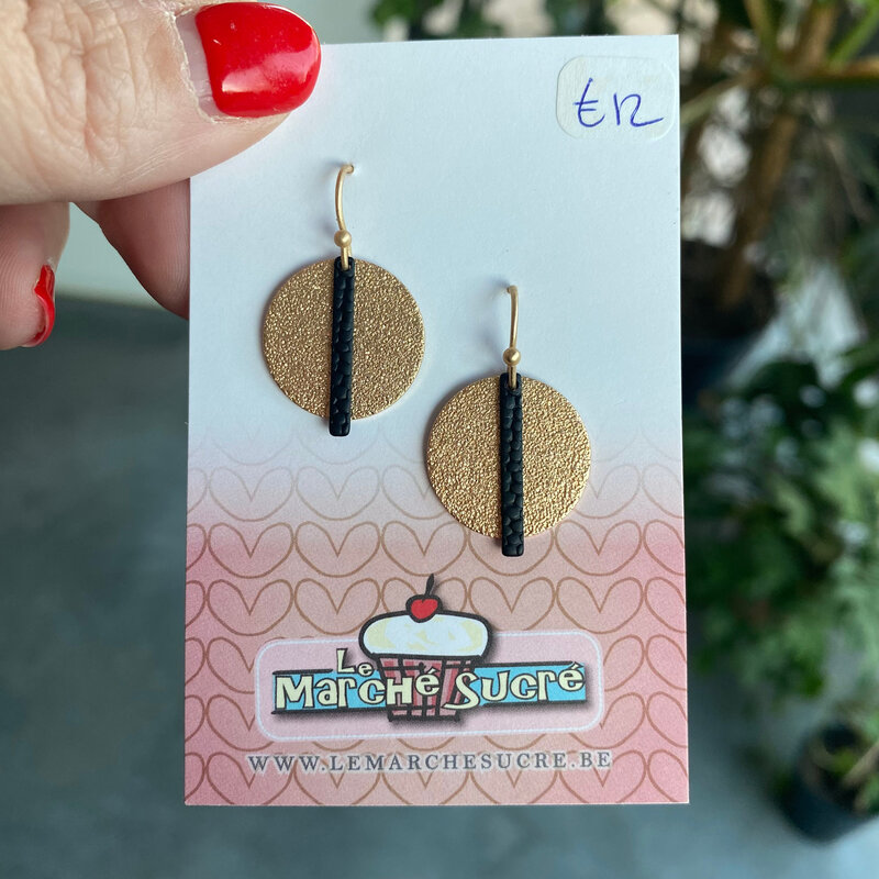 le marché sucré Le marché sucré : oorbellen - goud en zwart
