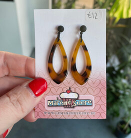 le marché sucré Le marché sucré: oorbellen - printje en zwart