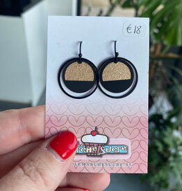le marché sucré Le marché sucré: oorbellen zwart en goud
