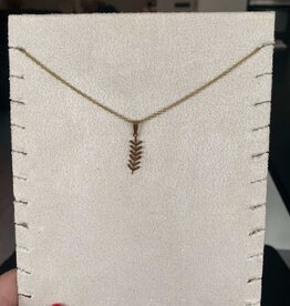 le marché sucré Le marché sucré: ketting met hanger blaadje goud