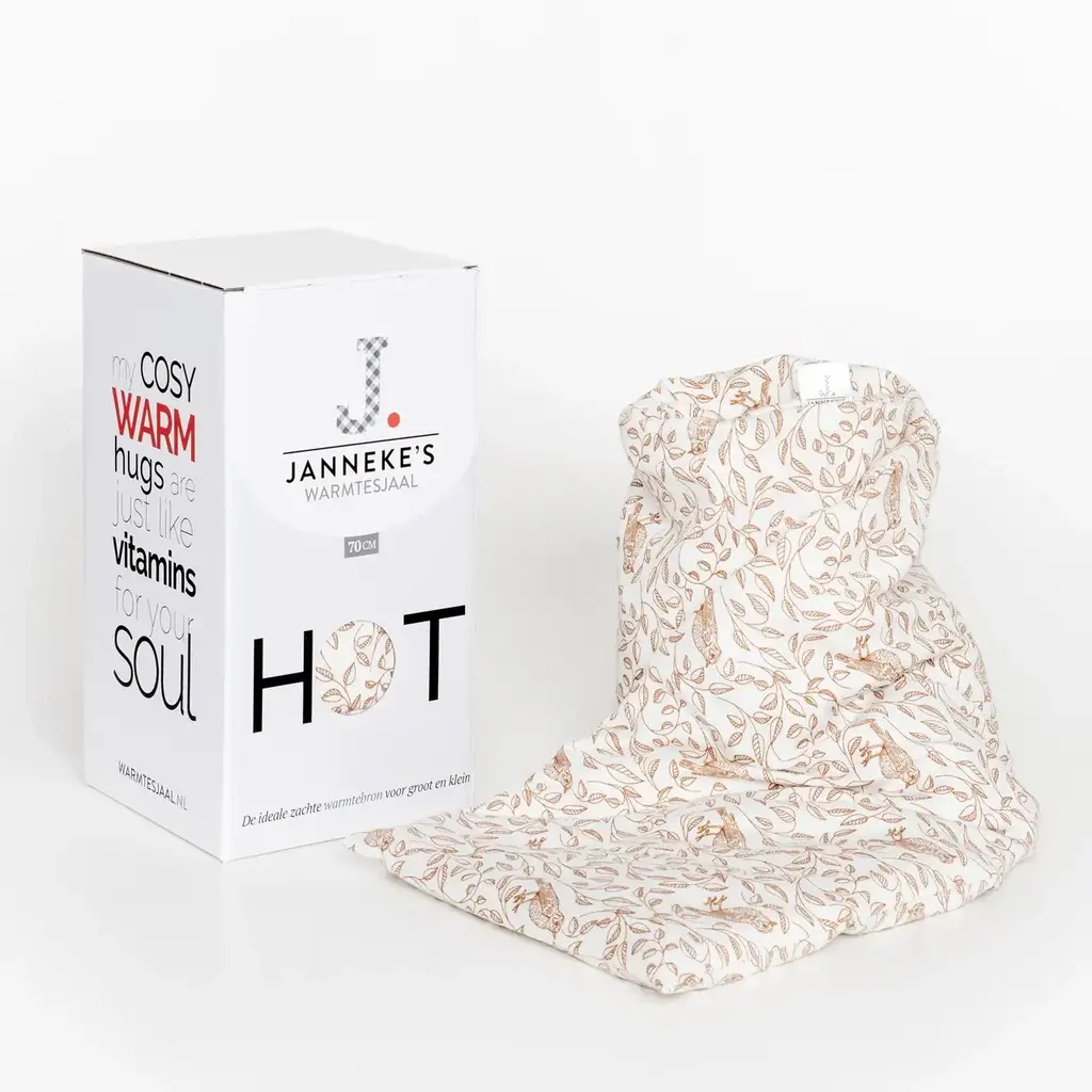 Janneke's warmtesjaal - lijsterprint