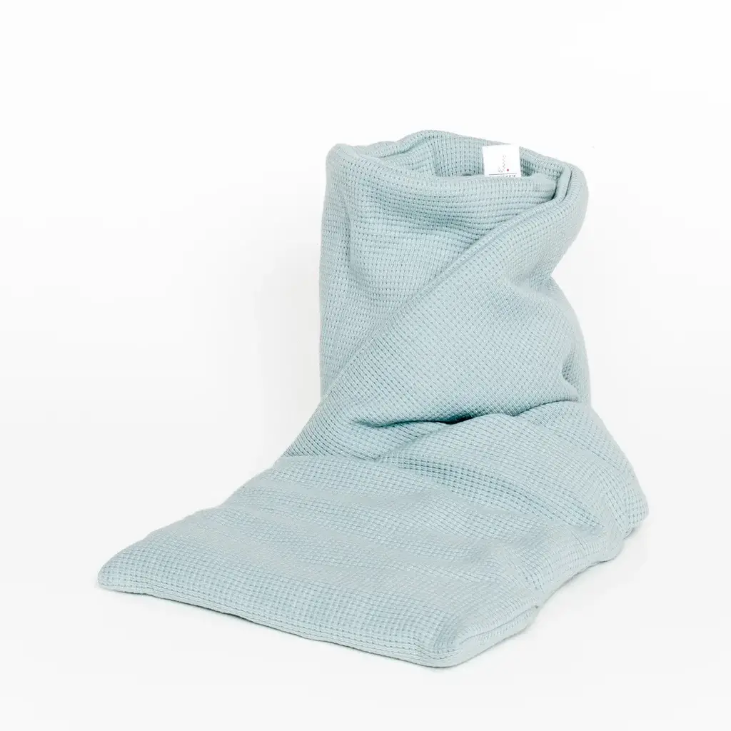 Jannekes warmtesjaal: Warmtesjaal rib laguneblauw