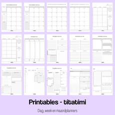 titatimi printables titatimi - printable - bundel dag, week en maandplanners