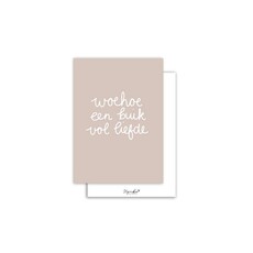 NynkeOntwerpt Nynke Ontwerpt: Kaart a6 | woehoe een buik vol liefde