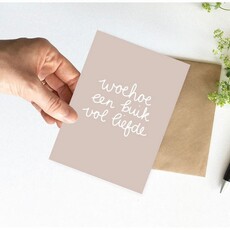 NynkeOntwerpt Nynke Ontwerpt: Kaart a6 | woehoe een buik vol liefde