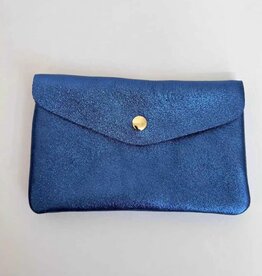 Wauw Wauw: Blush portemonnee groot - metallic midnight blue