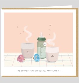 Studio Mie Studio Mie: kaart - De leukste grootouders, proficiat !