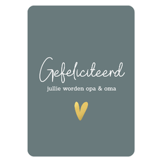 Kassaplan KP: kaartje a6 - Gefeliciteerd jullie worden opa & oma