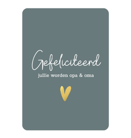 Kassaplan KP: kaartje a6 - Gefeliciteerd jullie worden opa & oma