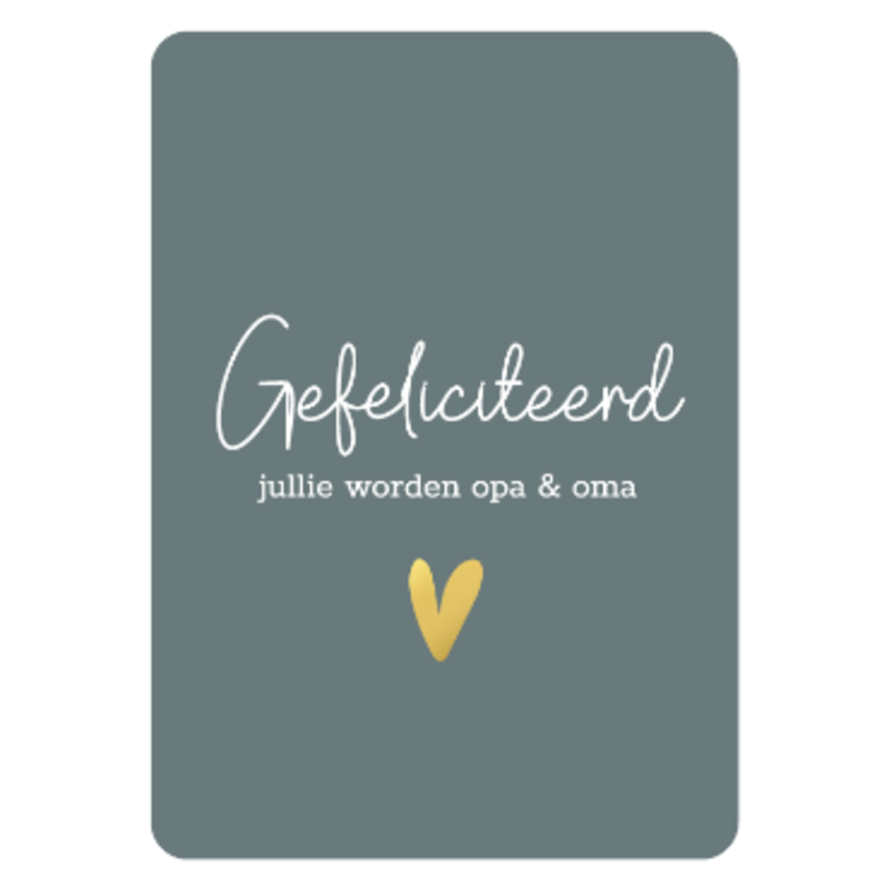 Kassaplan KP: kaartje a6 - Gefeliciteerd jullie worden opa & oma
