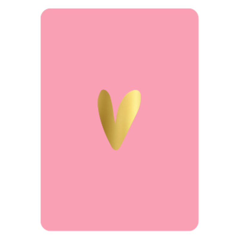 Kassaplan KP: kaartje a6 - Hart op roze