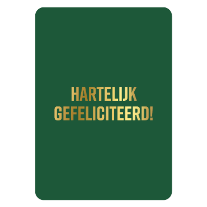 Kassaplan KP: kaartje a6 - hartelijk gefeliciteerd!