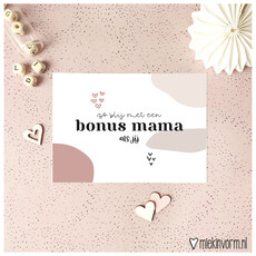 Miek in vorm kaart a6 miek in vorm:  zo blij met een bonus mama als jij