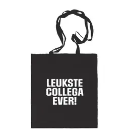 Winkeltje van Anne Winkeltje van Anne Katoenen tas | Leukste collega | Zwart
