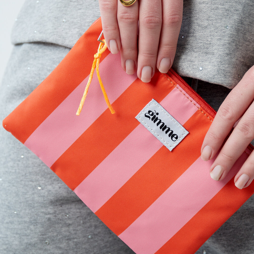 Yehwang Yehwang: ritstas strepen - oranje en roze