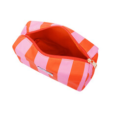 Yehwang Yehwang: toilettas - strepen oranje en roze