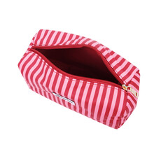Yehwang Yehwang: toilettas - fijne strepen rood en roze