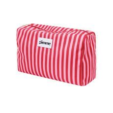Yehwang Yehwang: toilettas - fijne strepen rood en roze