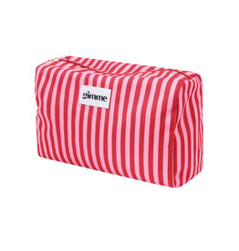 Yehwang Yehwang: toilettas - fijne strepen rood en roze