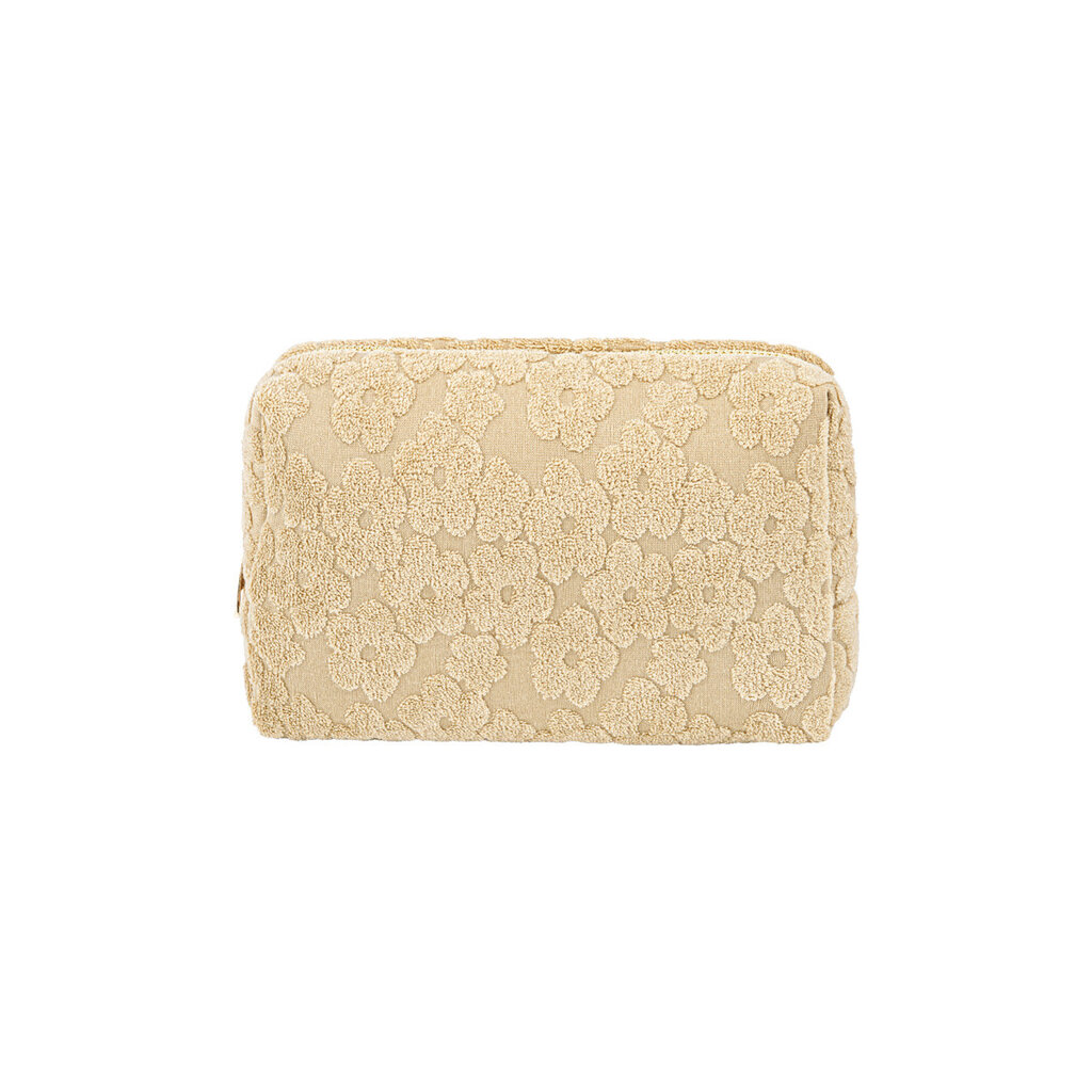 Yehwang Yehwang: make-up tas bloemen - beige