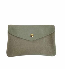Wauw Wauw: Blush suede portemonnee groot - beige