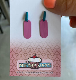 le marché sucré Le marché sucré: oorbellen - violet + petrol